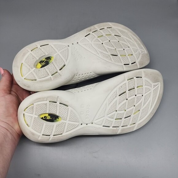 crocs literide 360 Yellow Back Marble Mens 10 Women's 12 Clogs Slip On Shoes - Picture 6 of 6